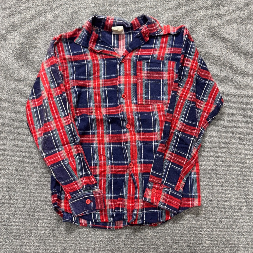 VTG Sostanza Dress Shirt Women's S Plaid Made In USA 100% Cotton Button Up